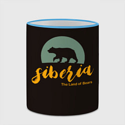 Кружка 3D Siberia: Land of Bears, цвет: 3D-небесно-голубой кант — фото 2
