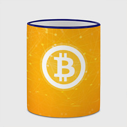 Кружка 3D Bitcoin Orange, цвет: 3D-синий кант — фото 2