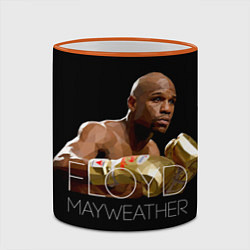 Кружка 3D Floyd Mayweather, цвет: 3D-оранжевый кант — фото 2