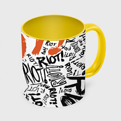 Кружка 3D Paramore: Riot, цвет: 3D-белый + желтый