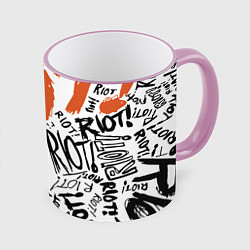 Кружка 3D Paramore: Riot, цвет: 3D-розовый кант