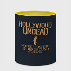 Кружка 3D Hollywood Undead: Underground, цвет: 3D-белый + желтый — фото 2