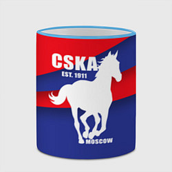 Кружка 3D CSKA est. 1911, цвет: 3D-небесно-голубой кант — фото 2