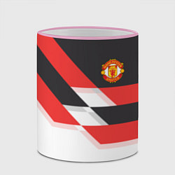 Кружка 3D Manchester United: Stipe, цвет: 3D-розовый кант — фото 2