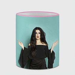 Кружка 3D Selena Gomez, цвет: 3D-розовый кант — фото 2