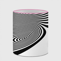 Кружка 3D Black & White Illusion, цвет: 3D-розовый кант — фото 2