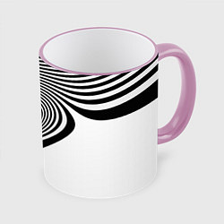 Кружка 3D Black & White Illusion, цвет: 3D-розовый кант