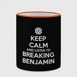 Кружка 3D Keep Calm & Breaking Benjamin, цвет: 3D-оранжевый кант — фото 2