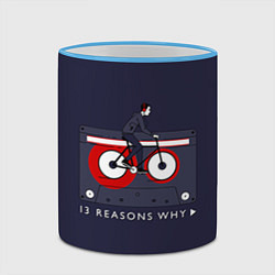 Кружка 3D 13 reason why: Cassette, цвет: 3D-небесно-голубой кант — фото 2