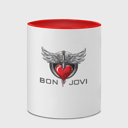 Кружка 3D Bon Jovi, цвет: 3D-белый + красный — фото 2