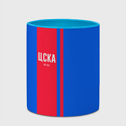Кружка 3D ЦСКА Форма, цвет: 3D-белый + небесно-голубой — фото 2