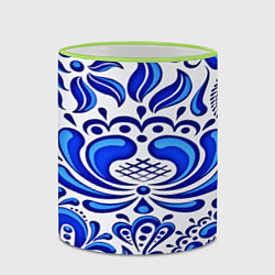 Кружка 3D Роспись гжель, цвет: 3D-светло-зеленый кант — фото 2