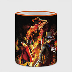 Кружка 3D Ван-Пис, цвет: 3D-оранжевый кант — фото 2