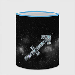 Кружка 3D Космический Стрелец, цвет: 3D-небесно-голубой кант — фото 2