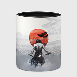 Кружка 3D Японский самурай, цвет: 3D-белый + черный — фото 2