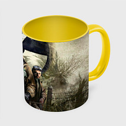 Кружка 3D STALKER: Radioactive, цвет: 3D-белый + желтый
