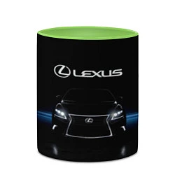 Кружка 3D Lexus, цвет: 3D-белый + светло-зеленый — фото 2