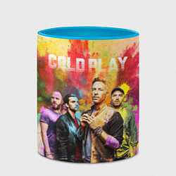 Кружка 3D Coldplay, цвет: 3D-белый + небесно-голубой — фото 2