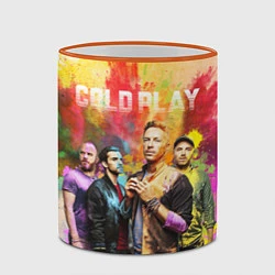 Кружка 3D Coldplay, цвет: 3D-оранжевый кант — фото 2