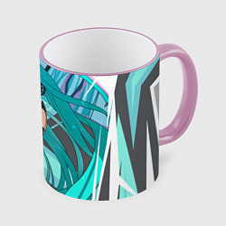 Кружка 3D Miku1, цвет: 3D-розовый кант