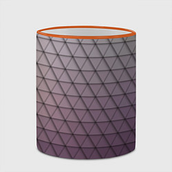 Кружка 3D Кольчуга из треугольников, цвет: 3D-оранжевый кант — фото 2