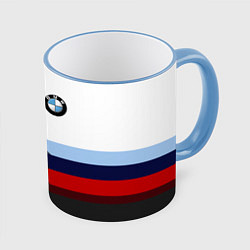 Кружка 3D BMW M SPORT, цвет: 3D-небесно-голубой кант