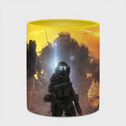 Кружка 3D Titanfall: Robots War, цвет: 3D-белый + желтый — фото 2