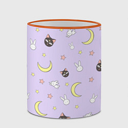 Кружка 3D Сейлор Мур, цвет: 3D-оранжевый кант — фото 2