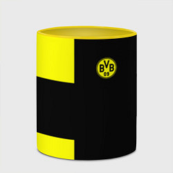 Кружка 3D BVB FC: Black style, цвет: 3D-белый + желтый — фото 2