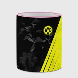 Кружка 3D FC Borussia Dortmund: Abstract, цвет: 3D-розовый кант — фото 2