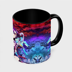 Кружка 3D No Game No Life Zero, цвет: 3D-белый + черный