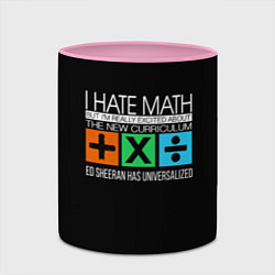 Кружка 3D Ed Sheeran: I hate math, цвет: 3D-белый + розовый — фото 2