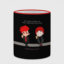 Кружка 3D 21 Pilots: Stressed Out, цвет: 3D-красный кант — фото 2