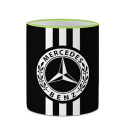 Кружка 3D Mercedes-Benz Black, цвет: 3D-светло-зеленый кант — фото 2