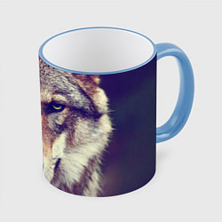 Кружка цветная Angry Wolf