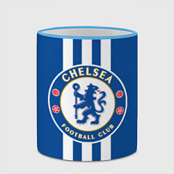 Кружка 3D FC Chelsea: Gold Lines, цвет: 3D-небесно-голубой кант — фото 2