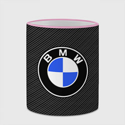 Кружка 3D BMW CARBON БМВ КАРБОН, цвет: 3D-розовый кант — фото 2