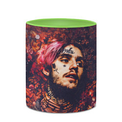 Кружка 3D Lil Peep: Cry baby, цвет: 3D-белый + светло-зеленый — фото 2