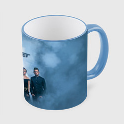 Кружка 3D Skillet: Smoke, цвет: 3D-небесно-голубой кант
