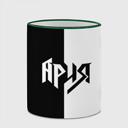 Кружка 3D Ария Ч/Б, цвет: 3D-зеленый кант — фото 2