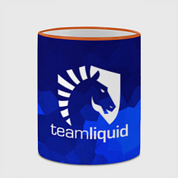 Кружка 3D Team Liquid: Polygons, цвет: 3D-оранжевый кант — фото 2