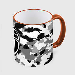 Кружка 3D FC Juventus: Camouflage, цвет: 3D-оранжевый кант