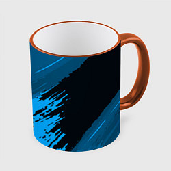 Кружка 3D FC Juventus: Blue Original, цвет: 3D-оранжевый кант