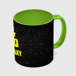Кружка 3D The Best Dad in Galaxy, цвет: 3D-белый + светло-зеленый