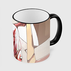 Кружка 3D Darling in the FranXX, цвет: 3D-черный кант