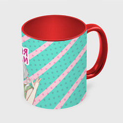 Кружка 3D Пошлая Молли, цвет: 3D-белый + красный
