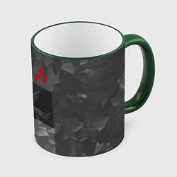 Кружка 3D MITSUBISHI SPORT, цвет: 3D-зеленый кант