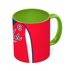 Кружка 3D Washington Capitals: Ovechkin Red, цвет: 3D-белый + светло-зеленый