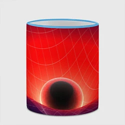 Кружка 3D Неоновая сфера, цвет: 3D-небесно-голубой кант — фото 2