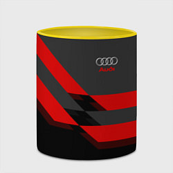 Кружка 3D Audi G&R, цвет: 3D-белый + желтый — фото 2